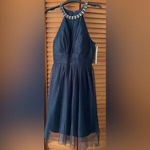 NWT- Christina Wu Navy Dress